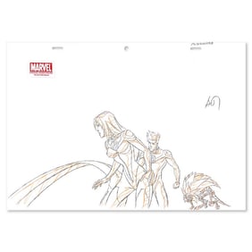 477) Marvel Comics "Fantastic Four" Original Pencil on Paper