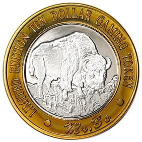 502) .999 Silver Mr. B's Casino Mill City, Nevada $10 Casino Limited Edition Gaming Token