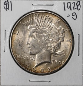 528) 1928-S $1 Peace Silver Dollar Coin