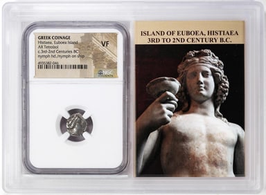 533) Histiaea Euboea Isl. c.3rd-2nd Centuries BC AR Tetrobol Ancient Coin NGC VF Story Box
