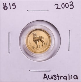 541) 2003 Australia $15 Year Of The Goat 1/10 oz Gold Coin
