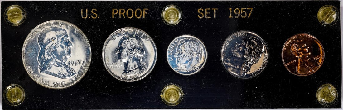 510) 1957 (5) Coin Proof Set: One 1957 (5) Coin Proof Set.