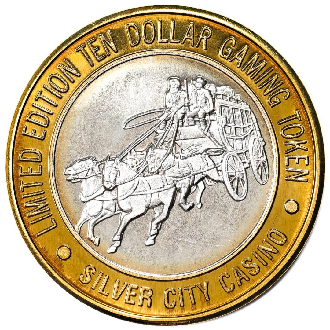 .999 Silver City Casino Las Vegas, Nevada $10 Limited Edition Gaming Token: One .999 Silver City Casino Las Vegas, Nevada $10 Limited Edition Gaming Token.