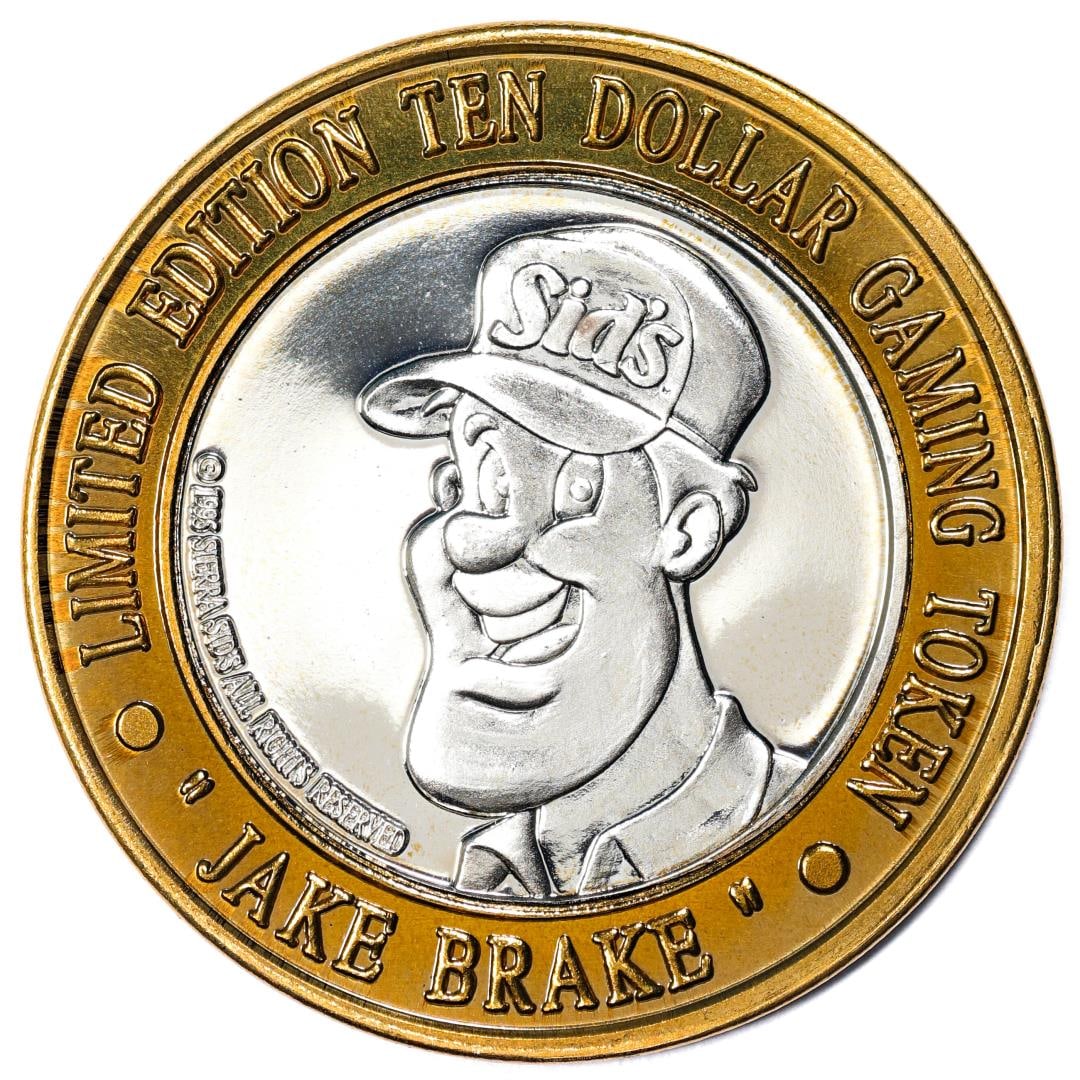 .999 Silver Sierra Sids Sparks, Nevada $10 Casino Limited Edition Gaming Token: One .999 Silver Sierra Sids Sparks, Nevada $10 Casino Limited Edition Gaming Token.