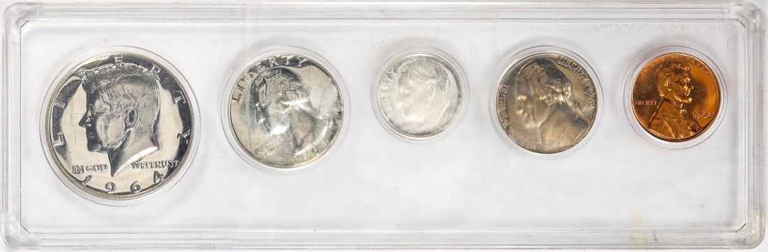 1964 (5) Coin Proof Set: One 1964 (5) Coin Proof Set.