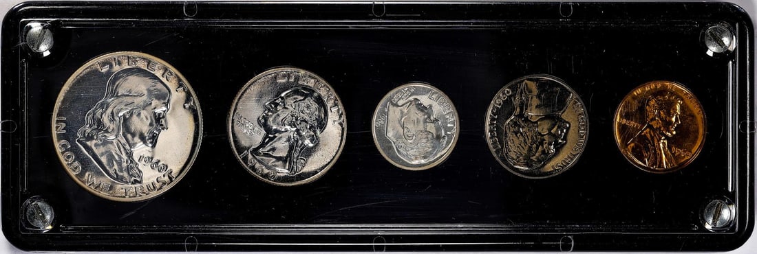 1960 (5) Coin Proof Set: One 1960 (5) Coin Proof Set.
