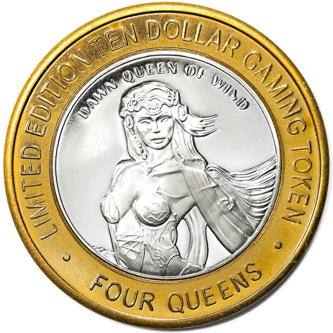 .999 Silver Four Queens Casino Hotel Las Vegas $10 Limited Edition Gaming Token: One .999 Silver Four Queens Casino Hotel Las Vegas $10 Limited Edition Gaming Token.