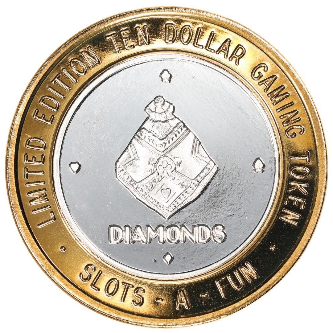 .999 Silver Slots A Fun Casino Las Vegas, NV $10 Limited Edition Casino Gaming Token: One .999 Silver Slots A Fun Casino Las Vegas, NV $10 Limited Edition Casino Gaming Token.