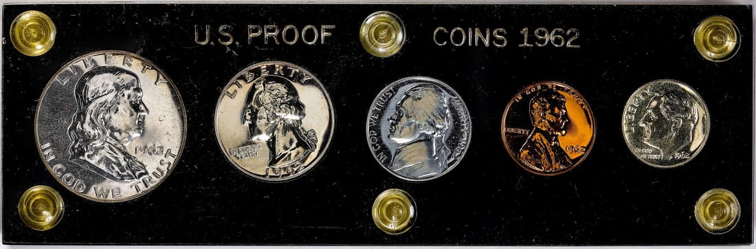 506) 1962 (5) Coin Proof Set: One 1962 (5) Coin Proof Set.