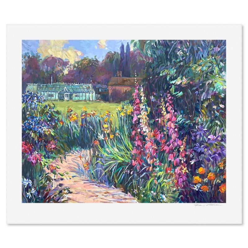 477) Henri Plisson (1933-2006) "Wildflowers" Limited Edition Serigraph on Paper: "Wildflowers" is a limited edition serigraph on paper by Henri Plisson (1933-2006), numbered and hand signed by the artist. Includes Letter of Authenticity. Measures approx. 30.5" x 38.5" (border), 25