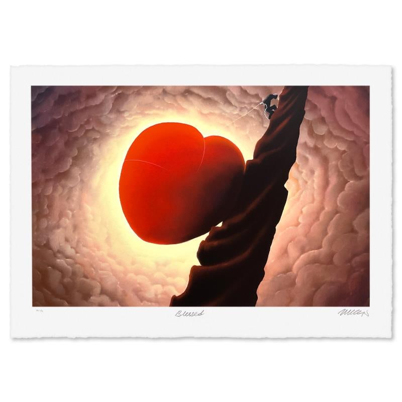 Mackenzie Thorpe "Blessed" Limited Edition Serigraph on Paper: "Blessed" is a limited edition printers proof on paper by MacKenzie Thorpe, numbered 1/2 and hand signed by the artist. Includes Letter of Authenticity. Measures approx. 29" x 40" (border), 24" x 36"