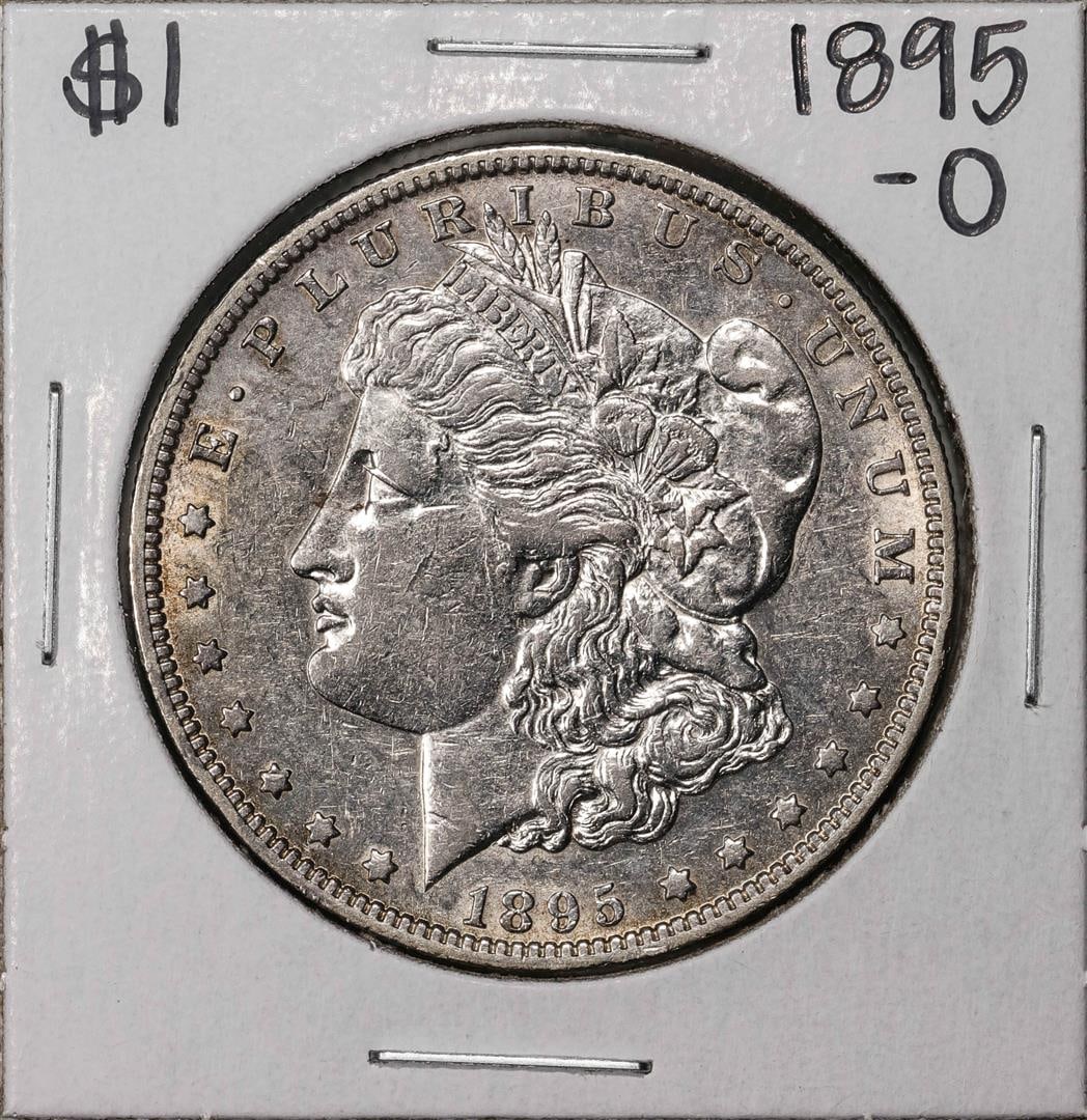 1895-O $1 Morgan Silver Dollar Coin: One 1895-O $1 Morgan Silver Dollar Coin.