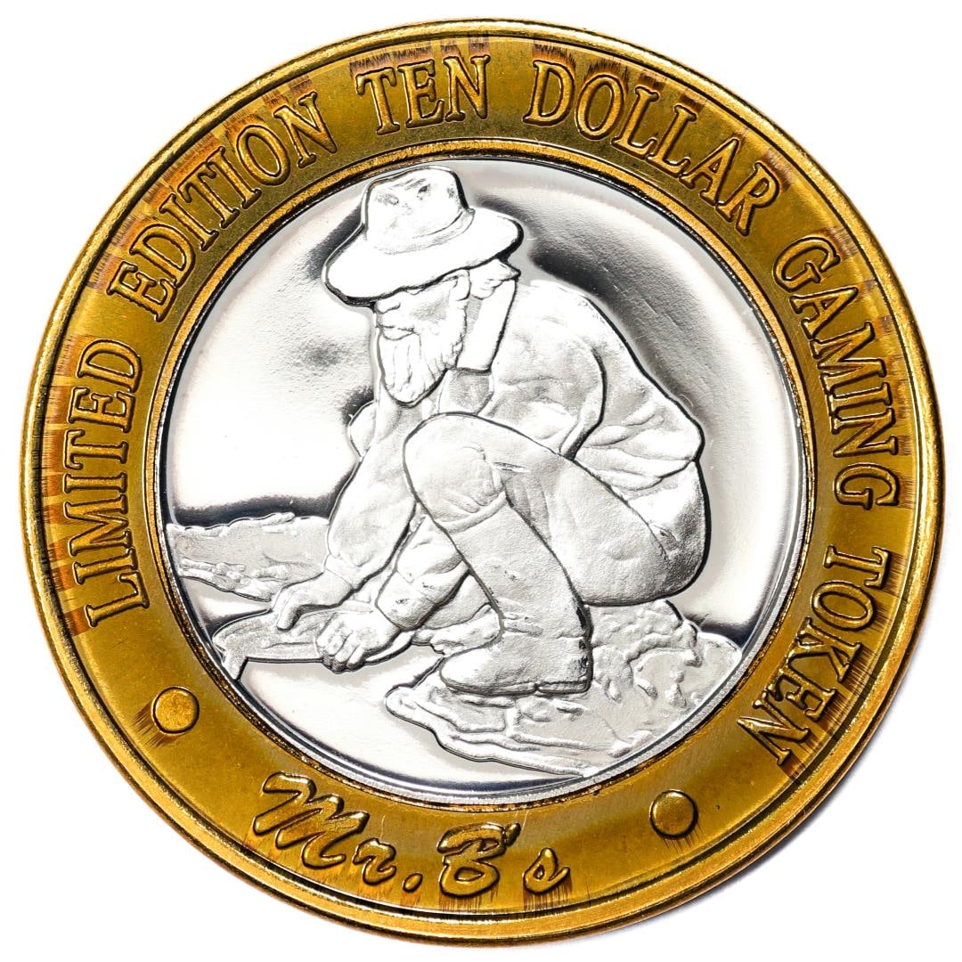 .999 Silver Mr. B's Casino Mill City, Nevada $10 Casino Limited Edition Gaming Token: One .999 Silver Mr. B's Casino Mill City, Nevada $10 Casino Limited Edition Gaming Token.