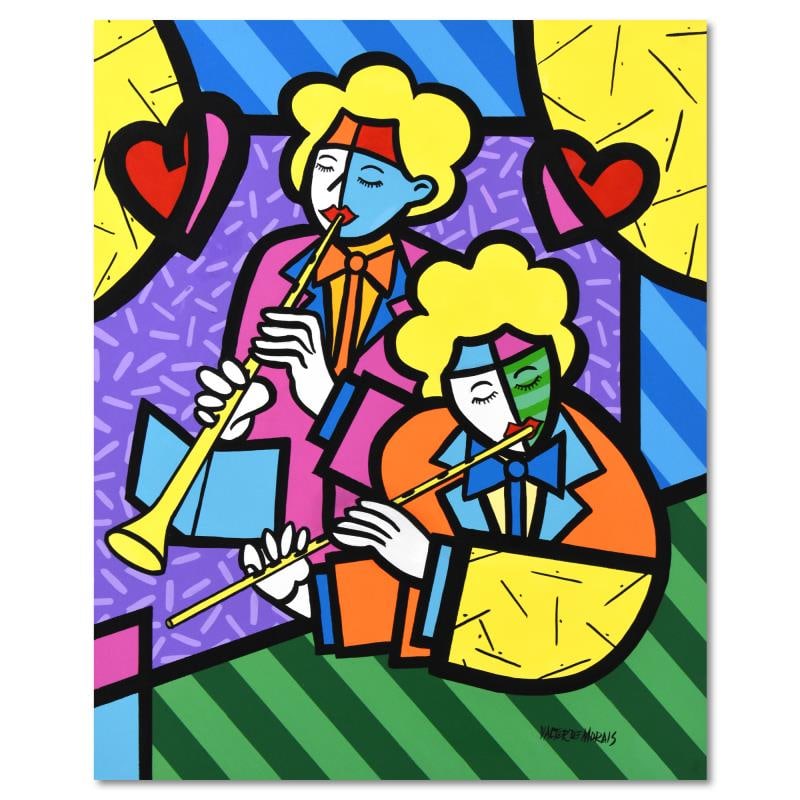Valter Morais Original Acrylic on Canvas: This is an original acrylic painting on stretched canvas by Valter Morais, hand signed by the artist. Includes Letter of Authenticity. Measures approx. 24" x 30" (image).