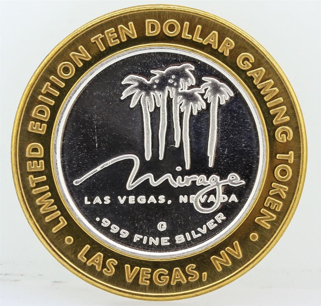 The Mirage Las Vegas $10 Casino Gaming Token .999 Fine: One The Mirage Las Vegas $10 Casino Gaming Token .999 Fine Silver Limited Edition.