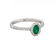 14KT White Gold 0.45ct Emerald and Diamond Ring