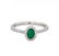 14KT White Gold 0.45ct Emerald and Diamond Ring - 2