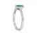 14KT White Gold 0.45ct Emerald and Diamond Ring - 4