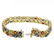 14KT Yellow Gold 26.50ctw Multi Color Sapphire Bracelet - 3