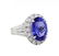 18KT White Gold GIA 6.56ct Tanzanite and Diamond Ring