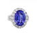 18KT White Gold GIA 6.56ct Tanzanite and Diamond Ring - 2