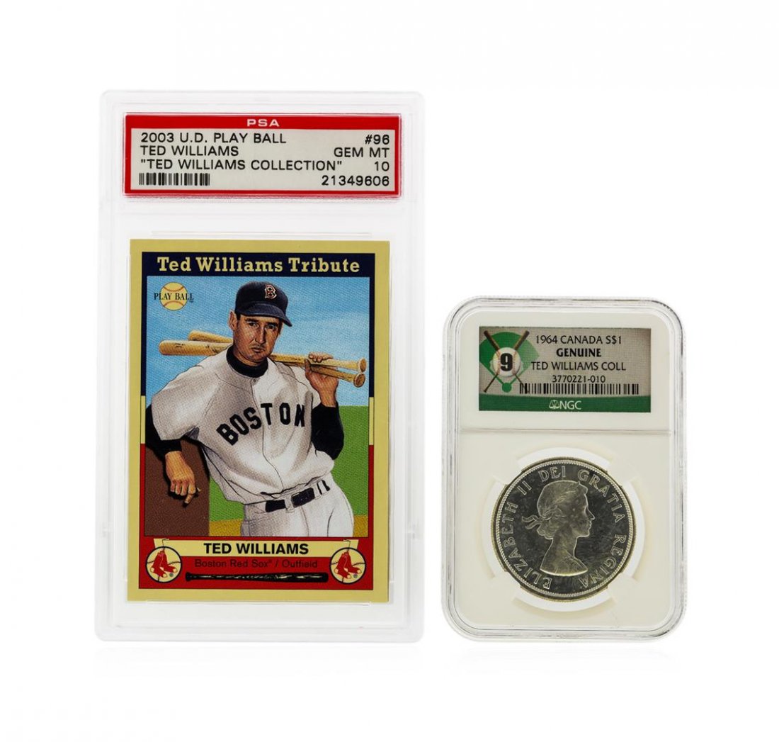 1964 Canadian Dollar NGC with PSA Card from the Ted: One 1964 Canadian Dollar NGC with PSA Card from the Ted Williams Collection. NGC Certified.