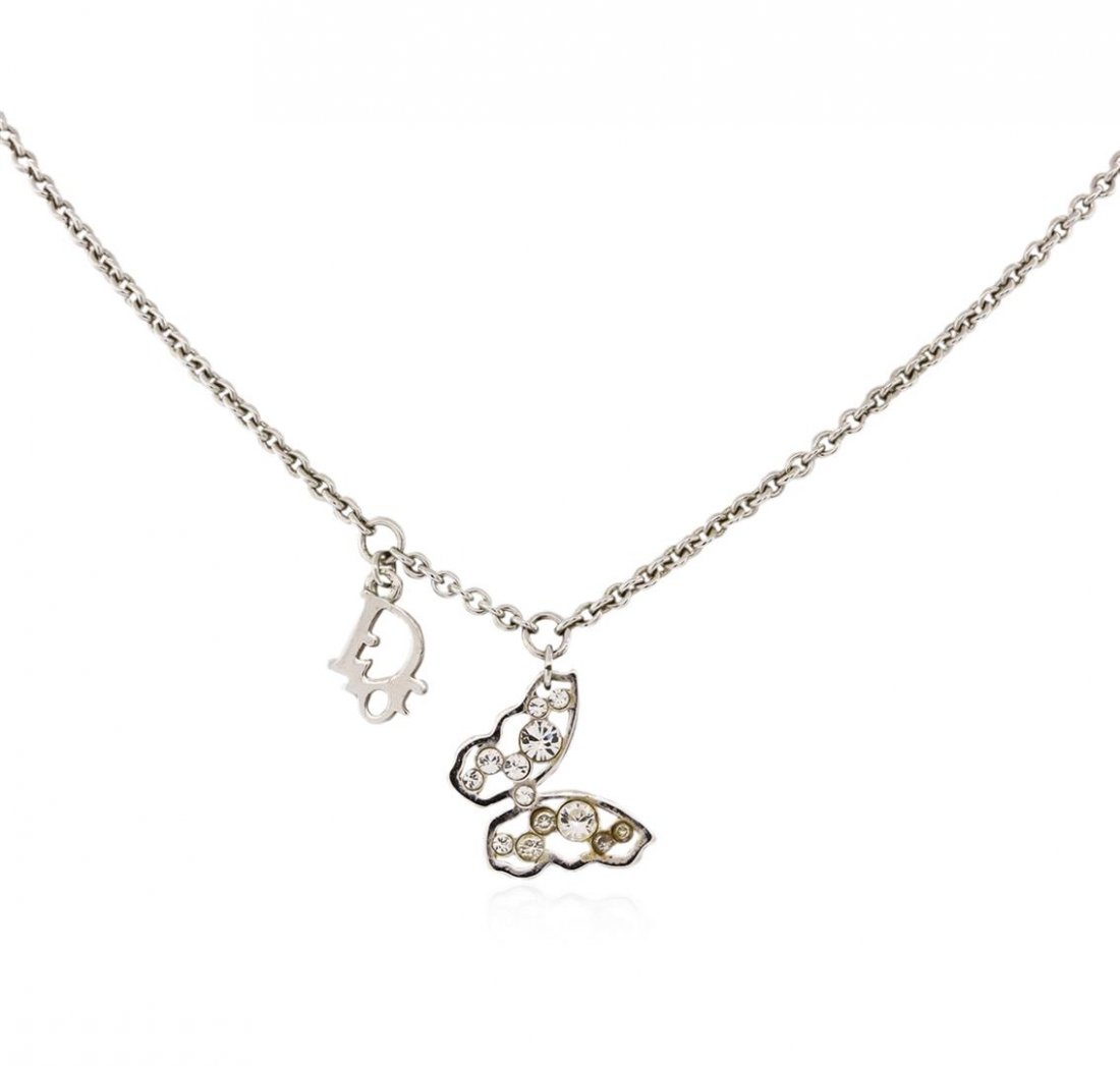 dior butterfly necklace