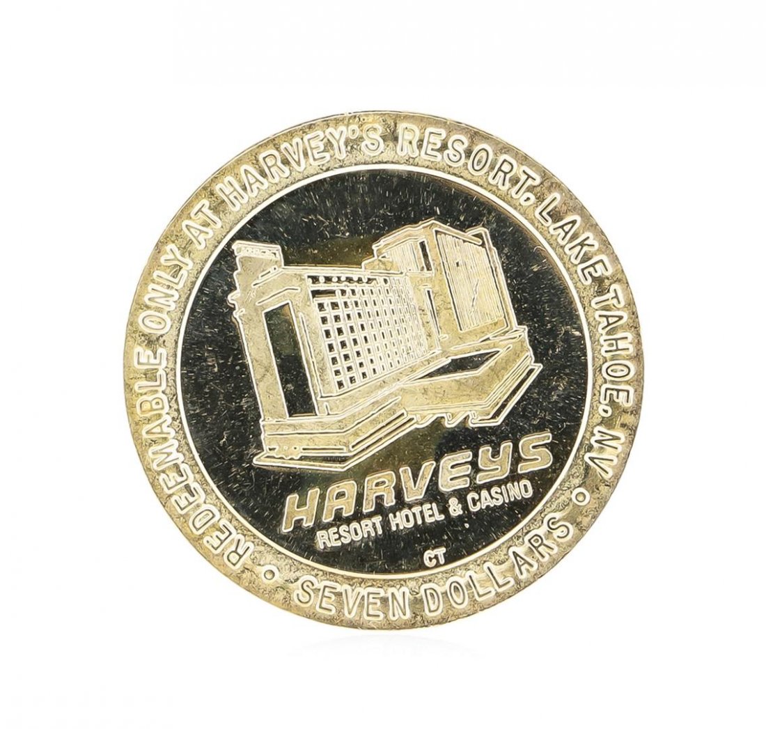 Harveys Resort Hotel $7 Casino Gaming Token .999 Silver: One Harveys Resort Hotel $7 Casino Gaming Token .999 Silver Limited Edition.