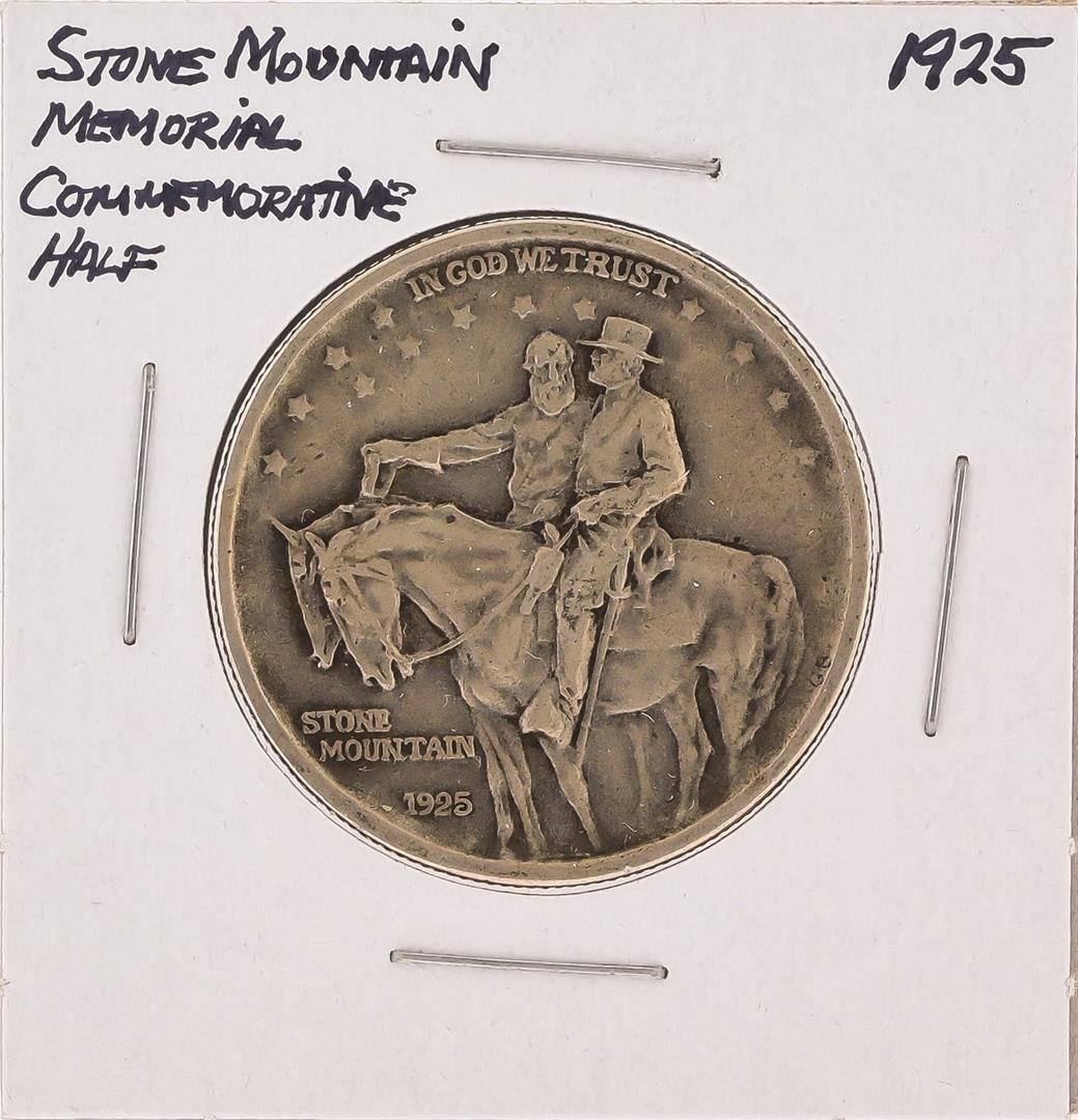 1925 Stone Mountain Memorial Commemorative Half Dollar: One 1925 Stone Mountain Memorial Commemorative Half Dollar Coin.