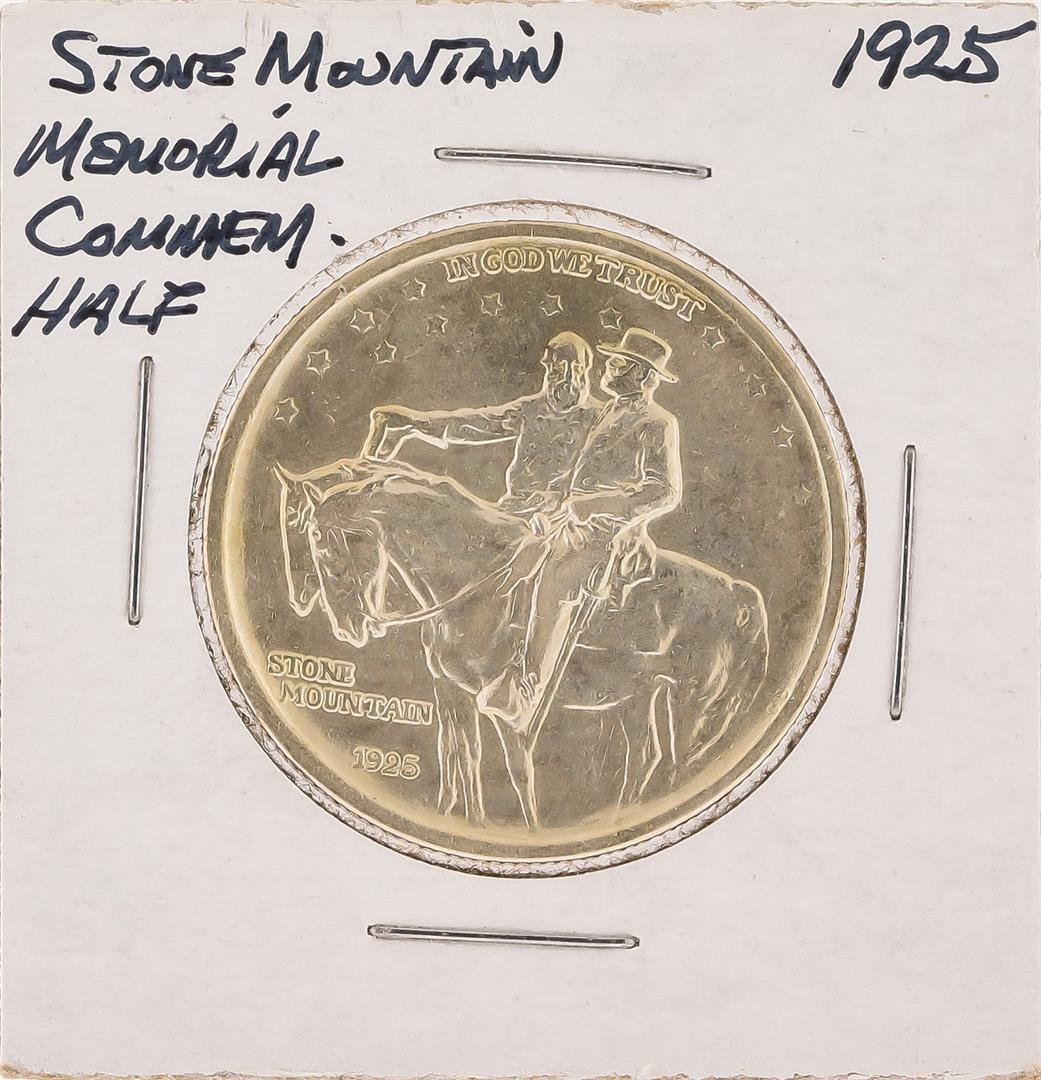 1925 Stone Mountain Memorial Commemorative Half Dollar: One 1925 Stone Mountain Memorial Commemorative Half Dollar Coin.