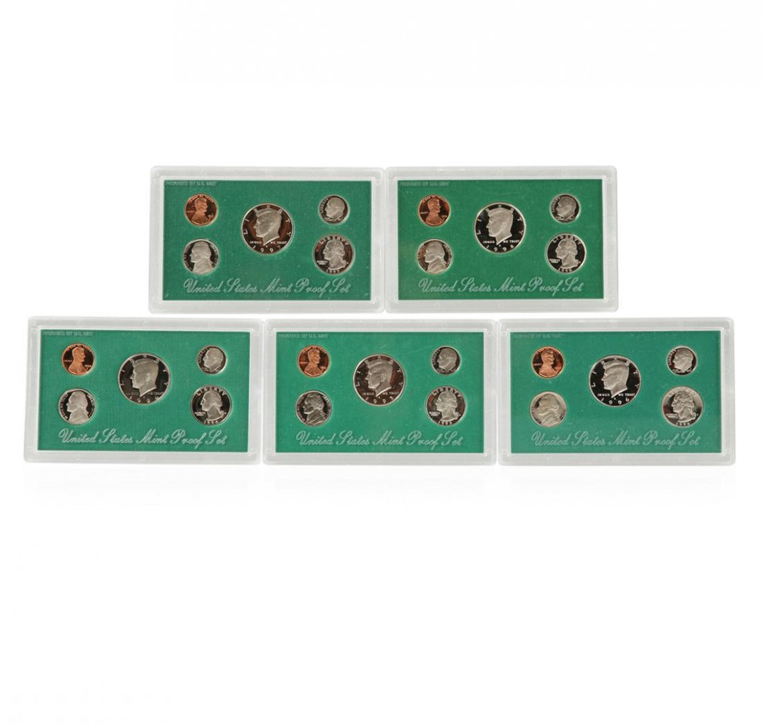 1994-1998 United States Mint Proof Sets: One Set of 1994-1998 United States Mint Proof Sets.