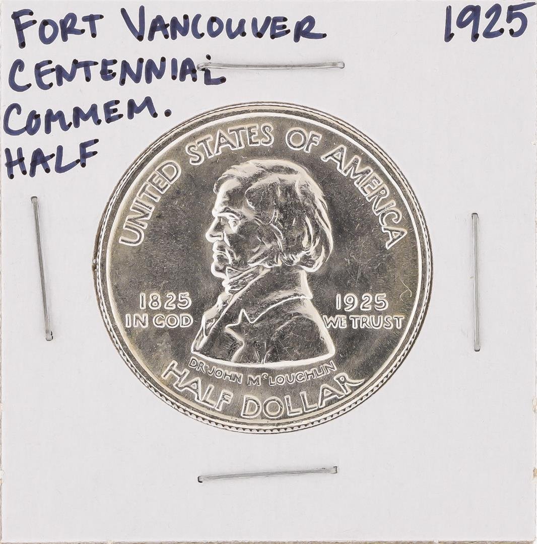 1925 Fort Vancouver Centennial Commemorative Half: One 1925 Fort Vancouver Centennial Commemorative Half Dollar Coin.