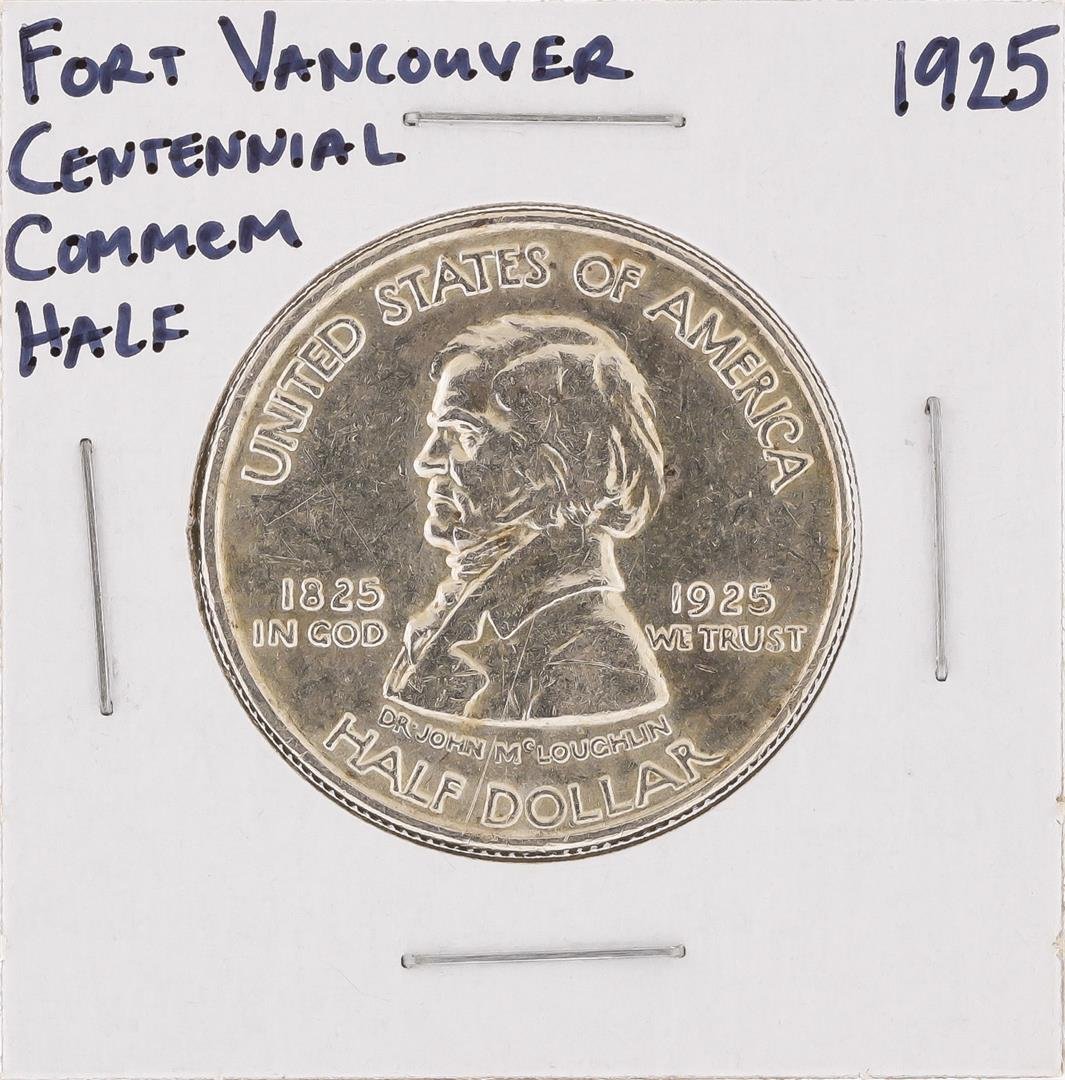 1925 Fort Vancouver Centennial Commemorative Half: One 1925 Fort Vancouver Centennial Commemorative Half Dollar Coin.