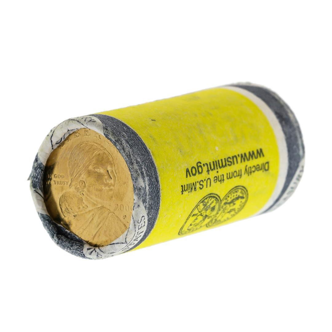 Roll of (25) 2000-P Sacagawea Dollar Coins: One Roll of (25) 2000-P Sacagawea Dollar Coins.