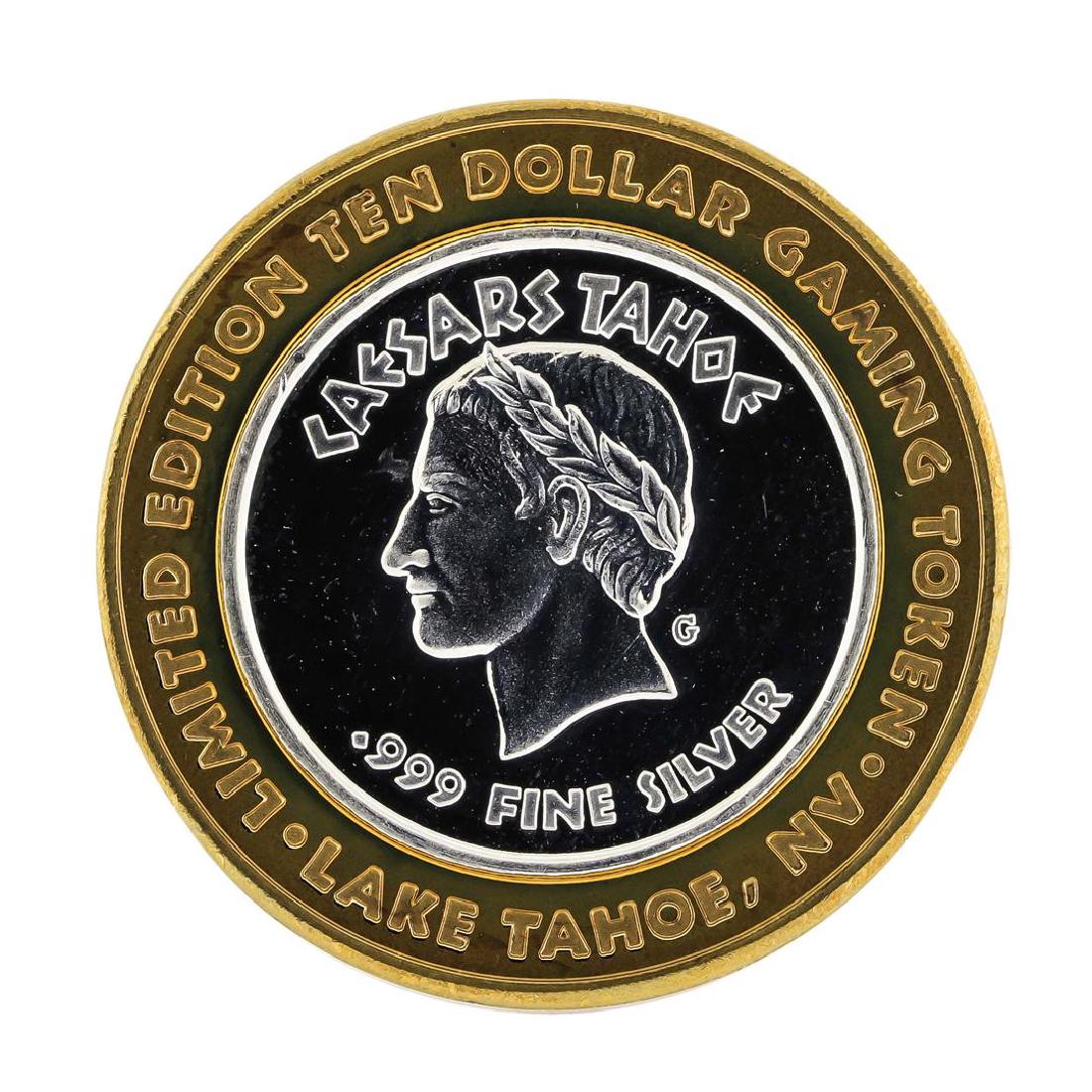 .999 Silver Caesars Tahoe Lake Tahoe Nevada $10 Casino: One .999 Silver Caesars Tahoe Lake Tahoe Nevada $10 Casino Limited Edition Gaming Token.