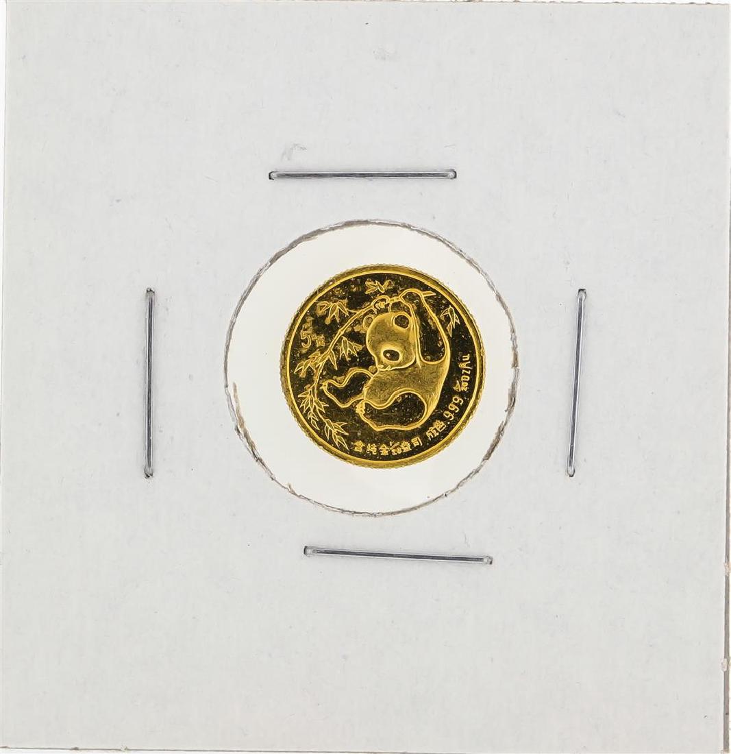 1985 1/20 oz China Panda Gold Coin: One 1985 1/20 oz China Panda Gold Coin.