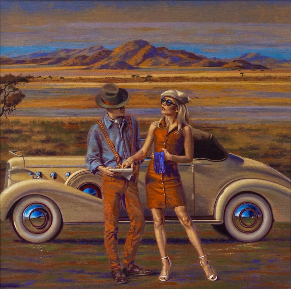 Peregrine HEATHCOTE (1973)   Routeplan   Huile sur (1 of 1)