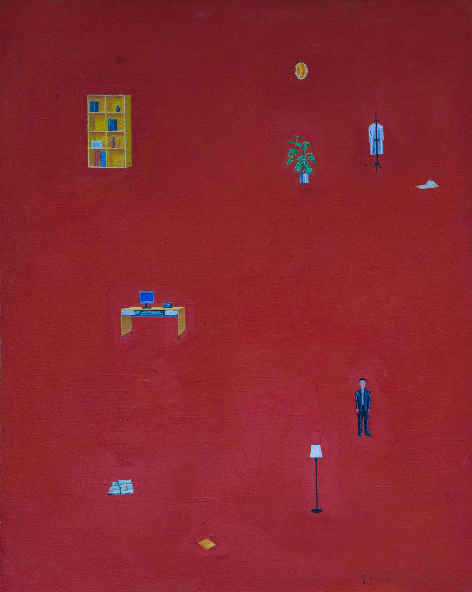 ZENG Hao (1963): Untitled (2003)Huile sur toile signÃ©e et datÃ©e en bas Ã droite100 x 80,5 cm - 39.37 x 31.69 in.Oil on canvas signed and dated lower right