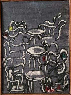 Ida BARBARIGO (1925-2018) Sans titre ,1968 Huile sur toile signÃ©e et datÃ©e Decembre 1968 au dos: Ida BARBARIGO (1925-2018)Sans titre ,1968Huile sur toile signÃ©e et datÃ©e Decembre 1968 au dos sur le chassis 32,7 x 24 cm - 12,87 x 9,44 in.Oil on canvas signed and dated December 1968 on the ba