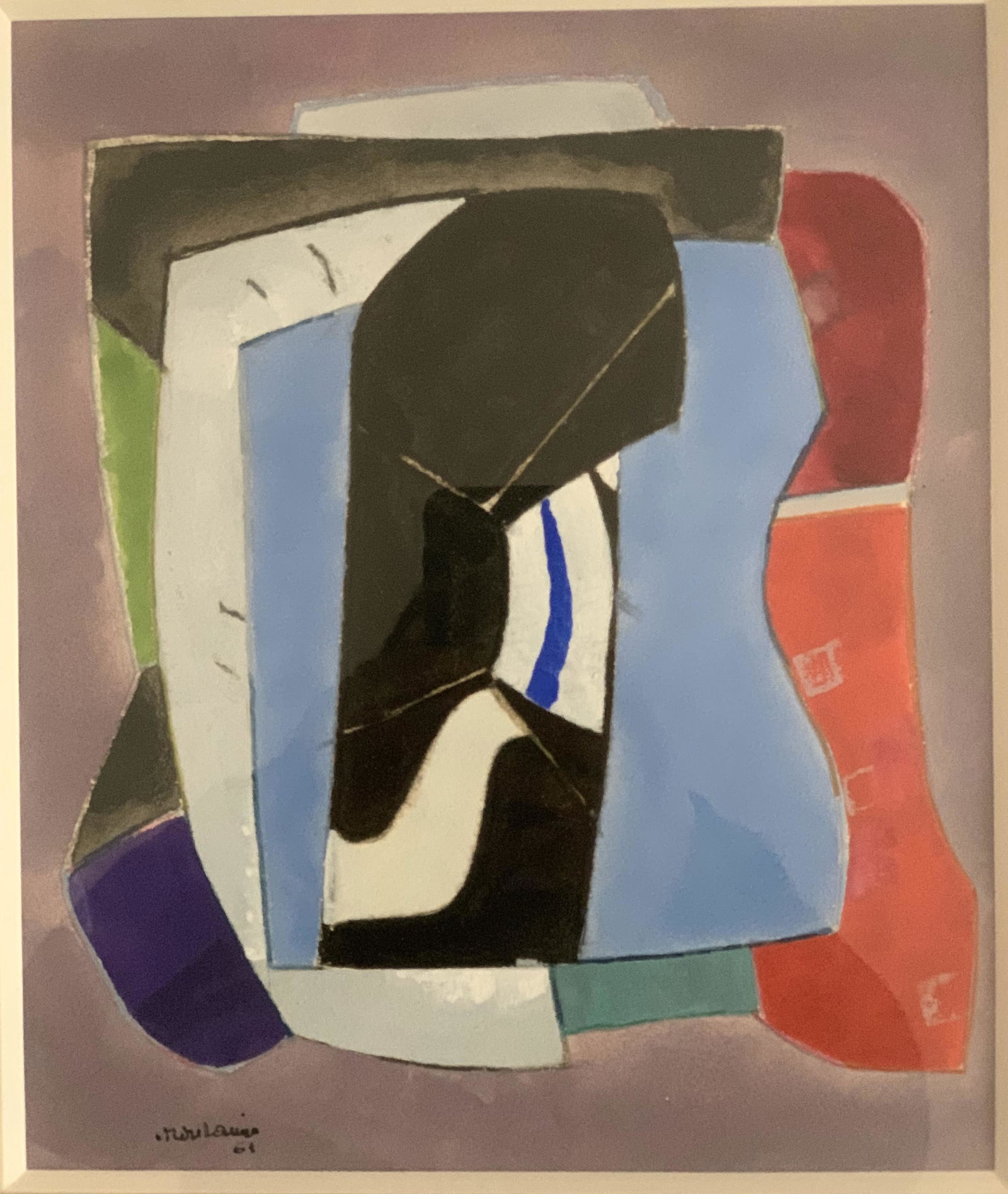 Marisa MORI (1900-1985) Composition,1961 Technique mixte sur papier signÃ©e et datÃ©e 1961 en bas: Marisa MORI (1900-1985)Composition,1961Technique mixte sur papier signÃ©e et datÃ©e 1961 en bas droite28 x 23 cm - 11,02 x 9,05 in.Mixed media on paper signeg lower right