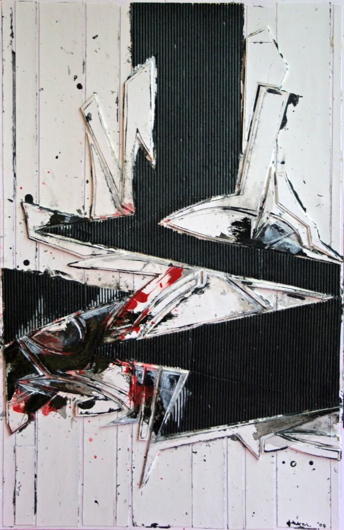 John Harrison LEVEE(1924-2017)Octobre ITechnique mixte et collage sur panneauSignÃ©e en bas Ã : John Harrison LEVEE(1924-2017)Octobre ITechnique mixte et collage sur panneauSignÃ©e en bas Ã droite et datÃ©e 08ContresignÃ© au dos, intitulÃ© Octobre I - 2008 Reproduit dans le catalogue