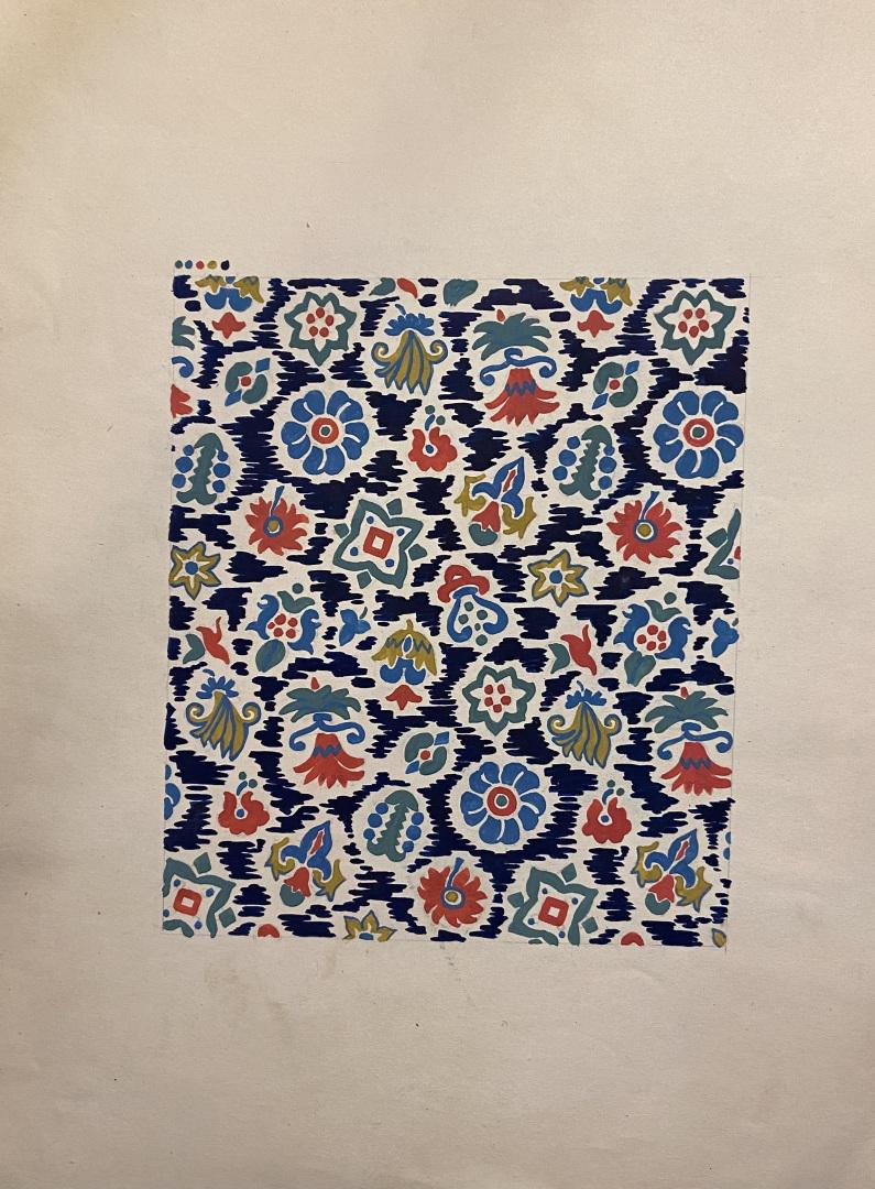 F.B PONSARD Ã  Lyon Ensemble de 21 projets de motifs textiles pour les ateliers de soieries lyonnais (1 of 15)