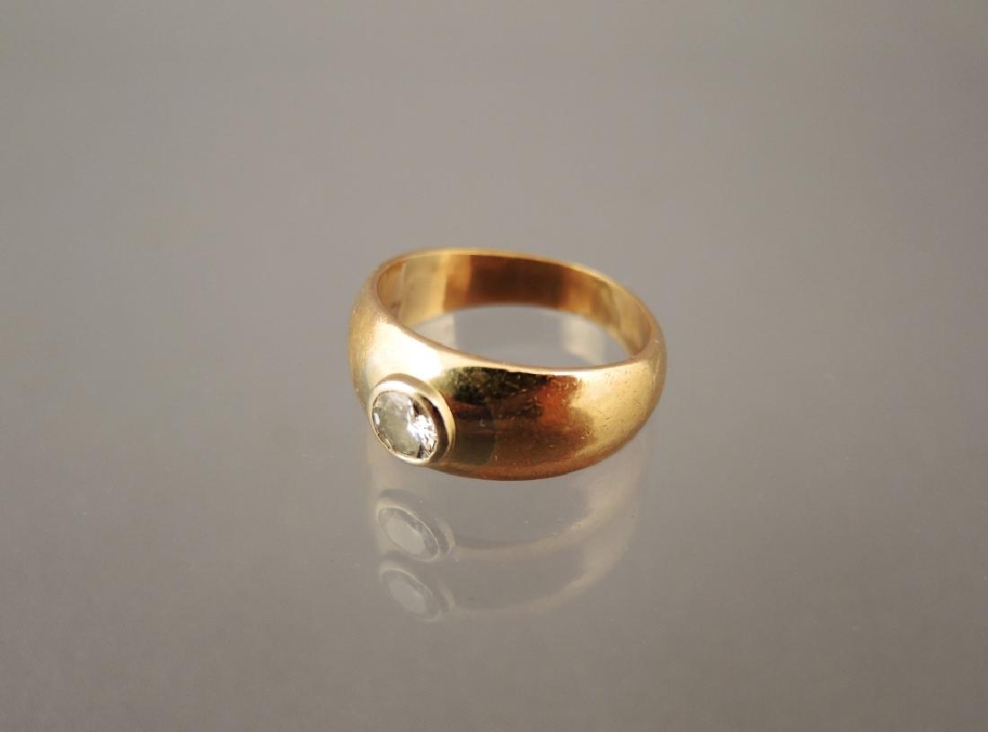 LADY'S 14K YELLOW GOLD DIAMOND SOLITAIRE RING (1 of 1)