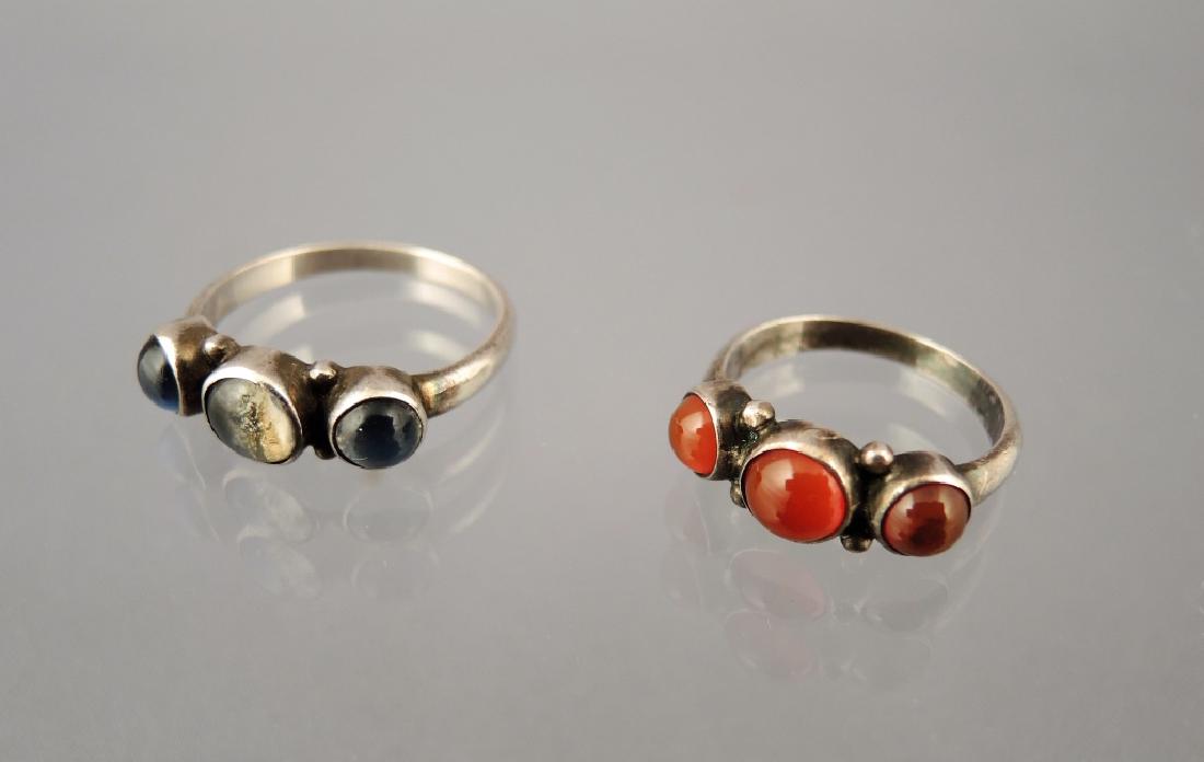 TWO GEORG JENSEN STERLING SILVER RINGS (1 of 3)