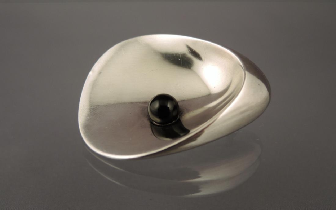 GEORG JENSEN STERLING SILVER MODERNIST BROOCH (1 of 2)