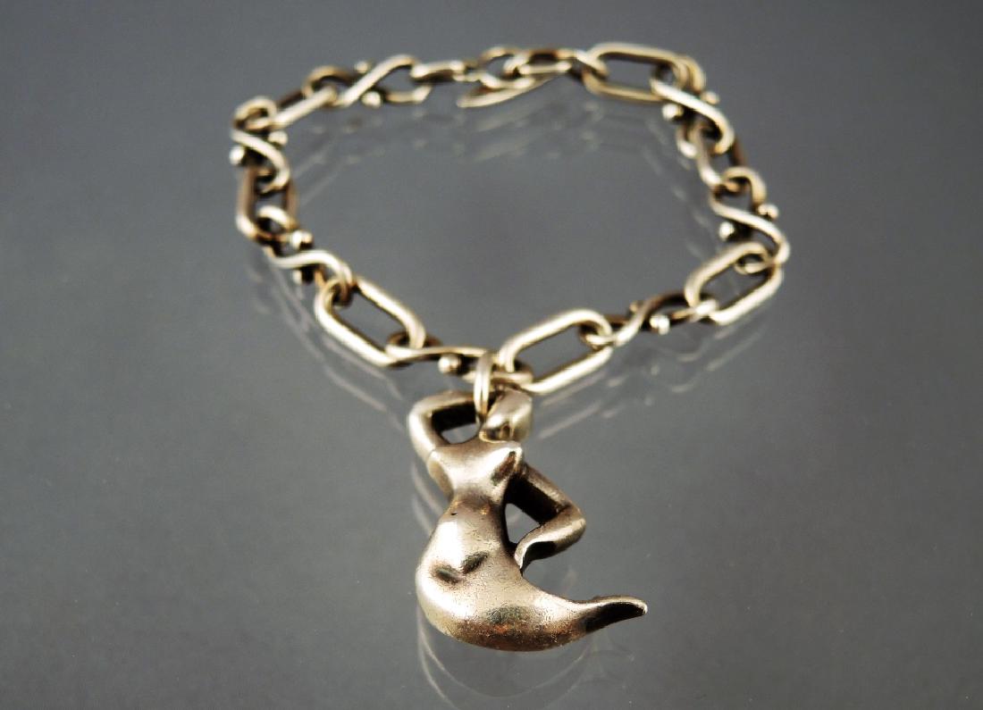 GEORG JENSEN STERLING SILVER CHARM BRACELET (1 of 2)