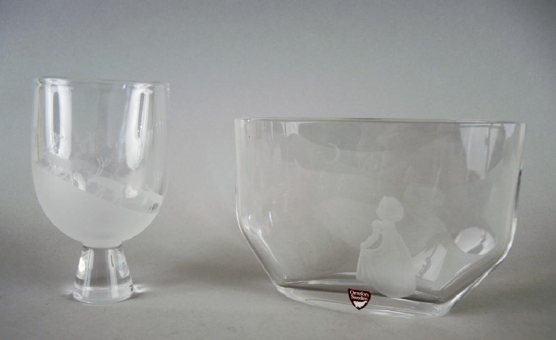 TWO ORREFORS CRYSTAL VASES (1 of 5)