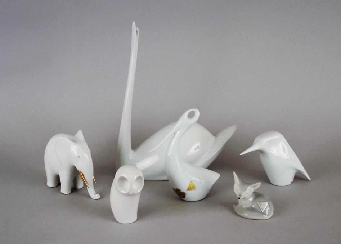COLLECTION OF CONTINENTAL PORCELAIN FIGURES: 20th century. Royal Dux, Austria.