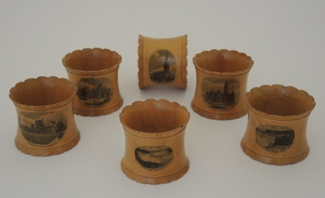 Victorian Canadian Mauchline Ware Napkin Rings (1 of 1)