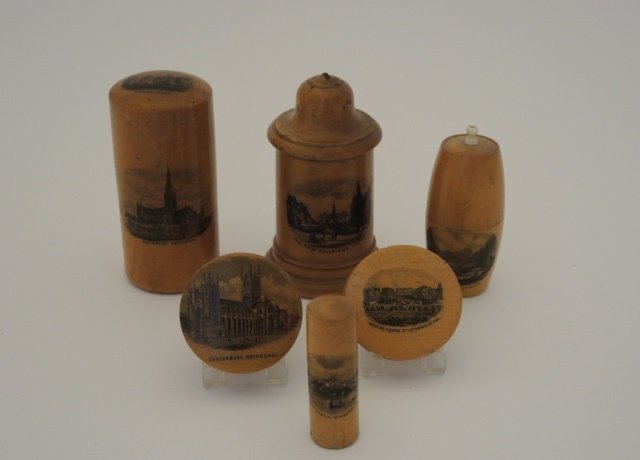 Assorted Victorian Mauchline Ware Souvenirs (1 of 1)